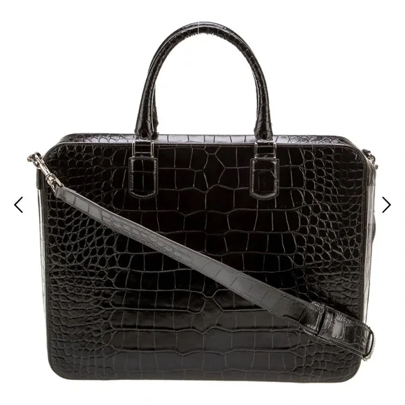Montblanc Meisterstück Alligator Print Briefcase Messenger Bag - Picture 3 of 7